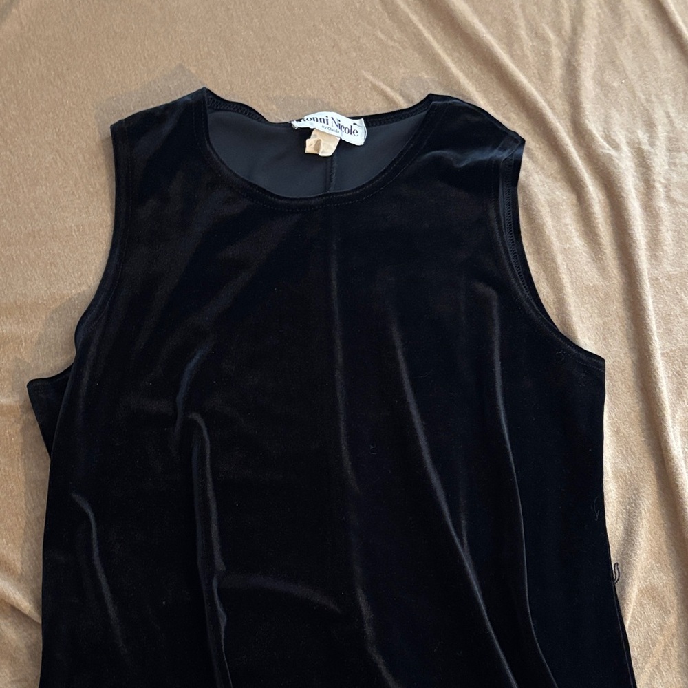 Ronni Nicole Black Velvet Tank Top